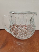 Vintage Lead Crystal Water Pitcher Glass Diamond Pattern 5
