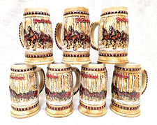 (7) 1981 Budweiser Ceramarte Clydesdale Holiday Steins BIN00 DS36 picture