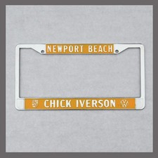 Chick Iverson Porsche VW Volkswagen License Plate Frame Newport Beach California picture