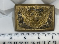 Antique J.R. Gaunt England US Army Officer M1872 Sword Belt Plate Buckle England picture