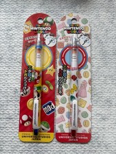 Rare USJ Super Nintendo World Mario & Luigi Rotating Pen 2pcs Set Japan picture