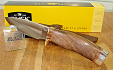 JOE HOUSER CUSTOM BUCK KNIFE 192 VANGUARD BOS ATS-34 BLADE BUBINGA WOOD HANDLE picture