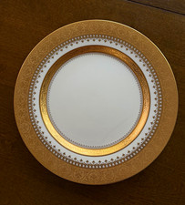 Faberge China Gold White Dinner Plate picture