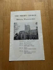 Vintage Priory Church Malvern Worcestershire Church Guide Pamphlet UK England picture