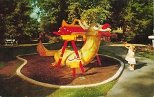 Pixie Woods Stockton CA Gum Lung Golden Dragon Play Structure Postcard picture