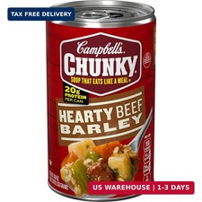Campbell's Chunky Soup, Hearty Beef and Barley Soup, 18.8 Oz Can picture