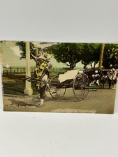 RPPC RICKSHA BOY Durban South Africa real photo postcard native tribal 1930s picture