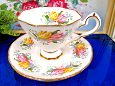 ROYAL STAFFORD tea cup and saucer hand painted blossom pattern teacup  picture