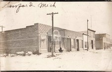 Street View Sanford MI Michigan 1912 RPPC Photo Postcard COPY picture