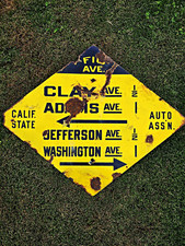 Original Porcelain/Steel California State Auto Association Vintage Metal Sign.  picture