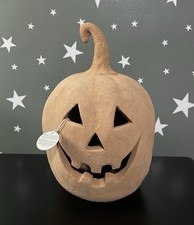 Pottery Barn Terracotta Jack O' Lantern Luminary LARGE Pumpkin Decór 12.5” NEW picture