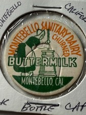 Montebello, CA, Vintage Milk Bottle Cap: Montebello Sanitary Dairy picture