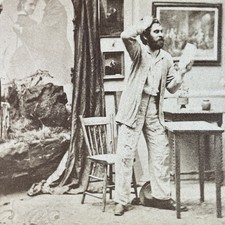 Victorian Stage Actor Stereoview Card W. M. Chase Baltimore 1870s The Wide Wide picture
