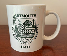 Dartmouth College Dad White Ceramic Coffee Mug with Seal Green Logo picture