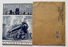 Vintage 1934 B&O Baltimore & Ohio Railroad RR Magazine with Original Envelope picture