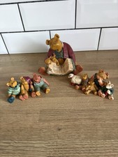 Set 3 Vintage 1995 Peter Fagan Bear & Me Figurines Set Reading Sheep Mouse picture