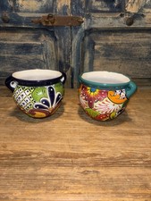 Talavera Pair of Traditional Planters picture