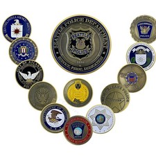 13pcs Police Challenge Coins Lot Law Enforcement Officer St. Michael Medallions picture