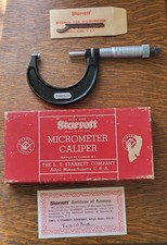 Starrett No. 436 Outside Micrometer 1-2