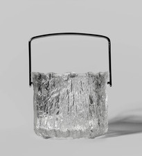 Tapio Wirkkala Textured Ice Glass Bucket, For Iittala, 1970s picture