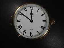 ship's bell clock Schatz brass ocean quartz  (bell not working) picture