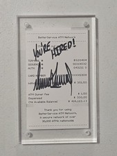 Donald Trump Signed Autographed ATM Withdrawal Receipt  picture