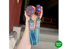 Korean Dancheong Keychain Gyeongbokgung – Geutgi Pattern Lucky Charm Gift picture