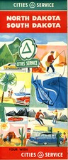 1957 North & South Dakota Road Map from Cities Service picture