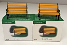 Dept 56 Village Accessories Village Yellow Wrought Iron Park Bench 52302 Box picture