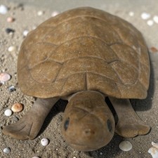 VTG Leather Like Sea Turtle Figure Tortoise Life Like Face Reptile Collectible picture