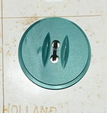 Vintage Le Chic Style #472 (4) 3/4” Teal Buttons NOS picture