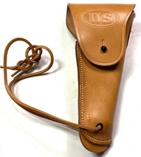 WWII US ARMY INFANTRY M1942 M1911 M1911A1 .45 PISTOL HOLSTER-RAW LEATHER picture