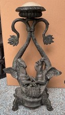 Vintage Maitland Smith bronze candle holder/stand neoclassical 