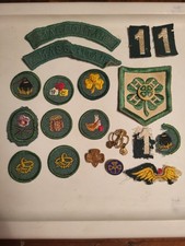 Vintage Girl Scout And 4H Patches And Pins Various Mixed Lot    picture