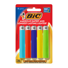 BIC Maxi Pocket Lighters Assorted Colors Pack of 5 Designs May Vary.... picture