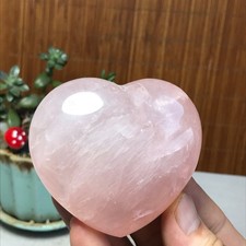 NATURAL Pink powder crystal heart-shaped quartz Crystal Healing 148g A7217 picture