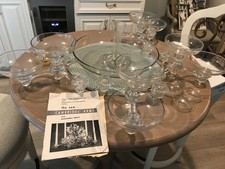 RARE Cambridge Arms 14 pc Set, 4 arms, 8 nappies,large bowl and peg vase picture