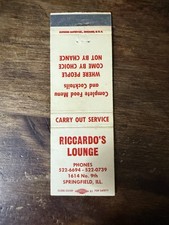 D547 Riccardo’s Lounge Springfield Illinois Vintage Matchbook Cover picture