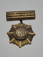 Vintage 1930s NRA Military School Rifle Match Medal Award Brass picture