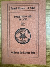 Constitution and By-Laws - Grand Chapter of Ohio Order of the Eastern Star 1937 picture