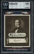 William Gladstone signed autograph 2.5X3.5 Custom Cut UK Prime Minister BAS Slab picture
