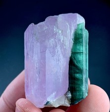 191 Carat Green Tourmaline Crystal On Pink Kunzite Crystal Specimen From Afg picture