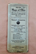 1933-34 Ohio Maps & Political Districts Booklet w/ Foldout Maps & Census Data picture