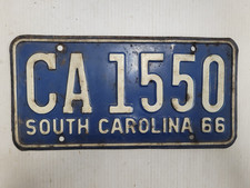 1966 South Carolina License Plate Tag picture