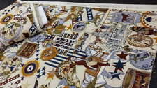 USA GABRIElle cie George WASHINGTON 1776 Indian Rare FABRIC Americana 45 inches picture