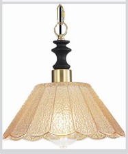 EFINEHOME Glass Modern Farmhouse Pendant Light 1-Light Indoor Hanging Lamp Gold picture
