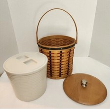 Longaberger Proudly American 2004 Ice Bucket Basket Set picture