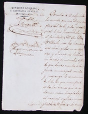 Puerto Rico, 1855, Circular Comunicacion, SUPERIOR GOBIERNO Y CAPITANIA GENERAL picture