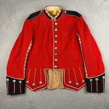 Vintage Caledonian Pipe Band Scottish Military Style Red Wool Doublet Jacket picture