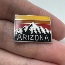 Vintage Arizona State Mountain Enamel Pin Souvenir Tourist Metal picture